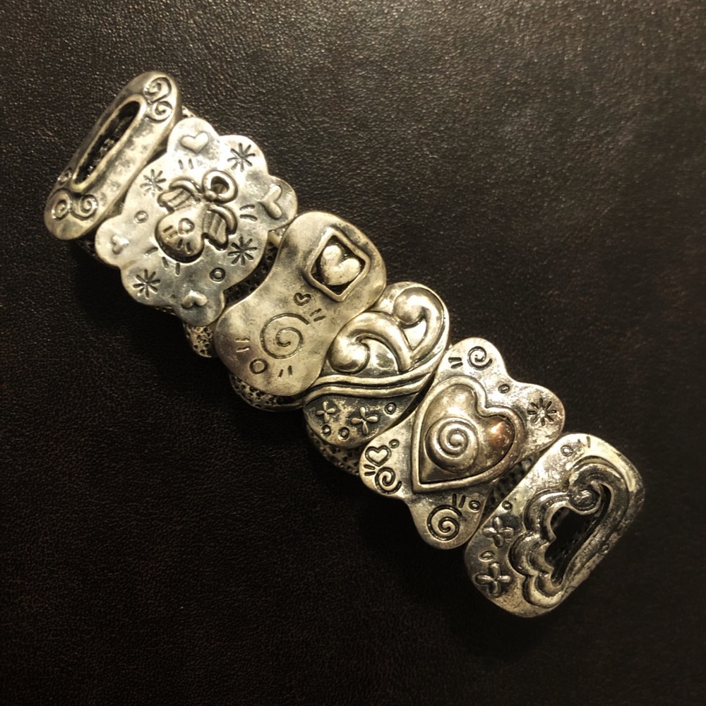 Pounded Metal Cuff Bracelet